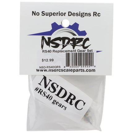 No Superior Designs RC RS40 Servo Replacement Gear Set NSD-RS40GRS