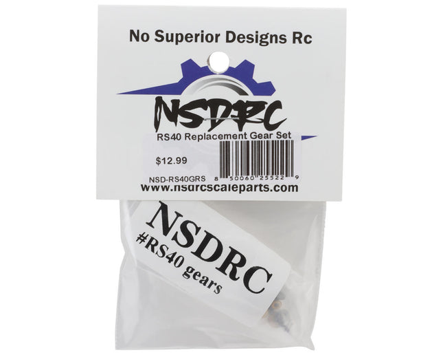 No Superior Designs RC RS40 Servo Replacement Gear Set NSD-RS40GRS