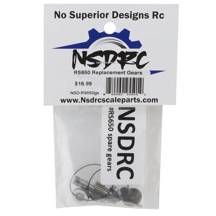 No Superior Designs RC RS650 Servo Gear Set NSD-RS650GS