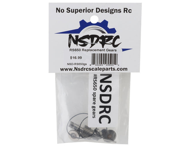 No Superior Designs RC RS650 Servo Gear Set NSD-RS650GS