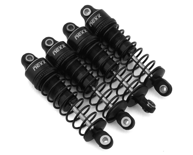 NEXX Racing Arrma Grom Threaded Aluminum Oil-Filled Shocks (Black) (4) (58mm) NX-420-B