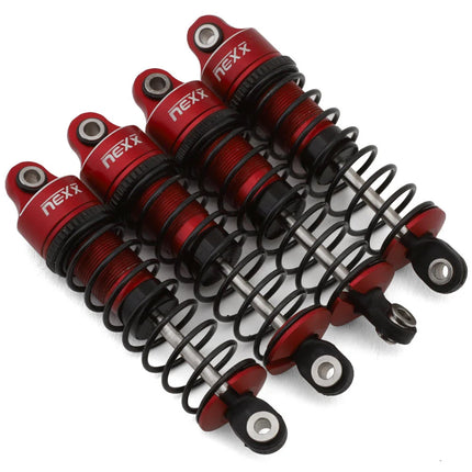 NEXX Racing Arrma Grom Threaded Aluminum Oil-Filled Shocks (Red) (4) (58mm) NX-420-R