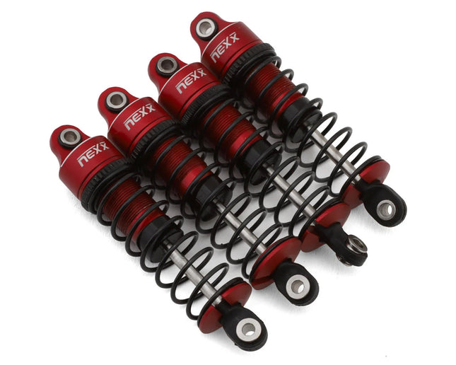 NEXX Racing Arrma Grom Threaded Aluminum Oil-Filled Shocks (Red) (4) (58mm) NX-420-R