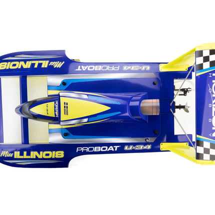 Pro Boat U-34 34" Miss Illinois RTR Brushless Hydroplane Boat w/DX3 2.4GHz Radio PRB2072T1