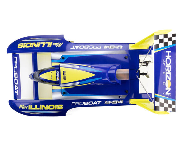 Pro Boat U-34 34" Miss Illinois RTR Brushless Hydroplane Boat w/DX3 2.4GHz Radio PRB2072T1