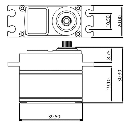 ProTek RC 160SS Low Profile Super Speed Metal Gear Servo High Voltage PTK-160SS