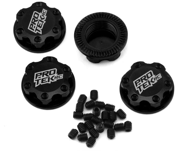 ProTek RC 17mm Captured & Knurled Magnetic Wheel Nuts (4) (Black) PTK-2036