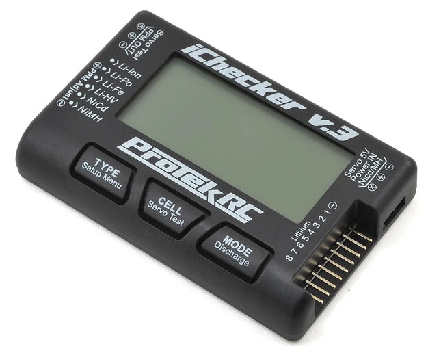 ProTek RC iChecker 3.0 LCD LiPo Battery Cell Checker 2-8S w/Balance Discharging PTK-211