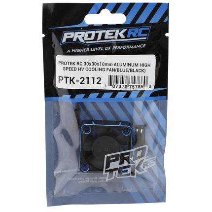 ProTek RC 30x30x10mm Aluminum High Speed HV Cooling Fan (Blue/Black) PTK-2112