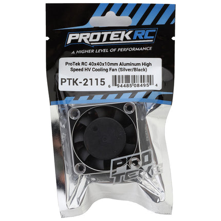 ProTek RC 40x40x10mm Aluminum High Speed HV Cooling Fan (Silver/Black) PTK-2115