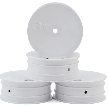 ProTek RC 2.2" Concave Front 2WD 1/10 Buggy Wheels (White) (4) (12mm Hex) PTK-2754