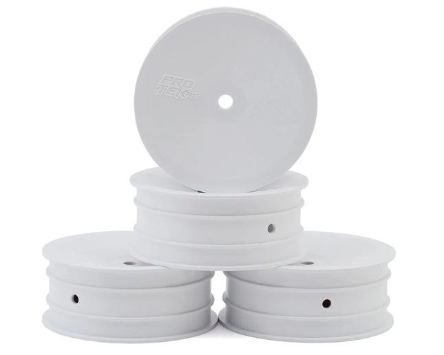 ProTek RC 2.2" Concave Front 2WD 1/10 Buggy Wheels (White) (4) (12mm Hex) PTK-2754