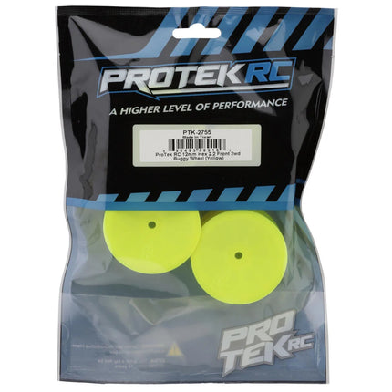 ProTek RC 2.2" Concave Front 2WD 1/10 Buggy Wheels (Yellow) (4) (12mm Hex) PTK-2755