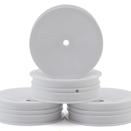 ProTek RC 2.2" "Narrow" Concave Front 2WD 1/10 Buggy Wheels (White) (4) (12mm Hex) PTK-2756