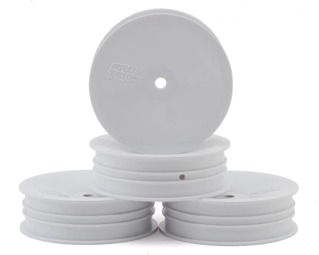 ProTek RC 2.2" "Narrow" Concave Front 2WD 1/10 Buggy Wheels (White) (4) (12mm Hex) PTK-2756