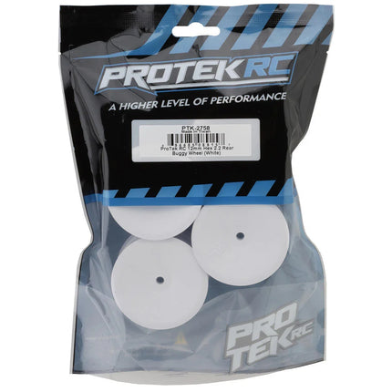 ProTek RC 2.2" Concave Rear 1/10 Buggy Wheels (White) (4) (12mm Hex) PTK-2758