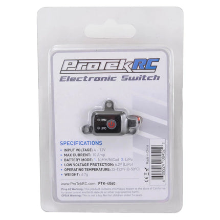 ProTek RC Electronic Switch w/Voltage Cutoff PTK4060