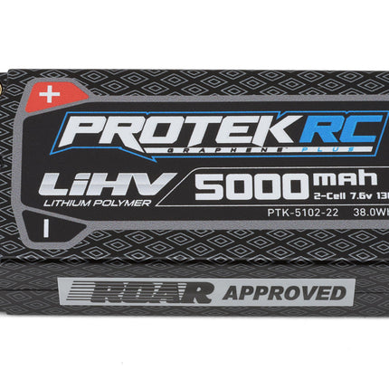 ProTek RC 2S 130C Low IR Si-Graphene + HV Shorty LiPo Battery 7.6V/5000mAh PTK-5102-22