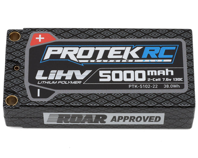 ProTek RC 2S 130C Low IR Si-Graphene + HV Shorty LiPo Battery 7.6V/5000mAh PTK-5102-22