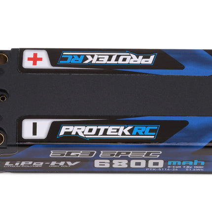 ProTek RC 2S 150C Low IR SG3 HV Shorty LiPo Battery (7.6V/6800mAh) w/5mm Connectors (ROAR Approved) PTK-5114-26