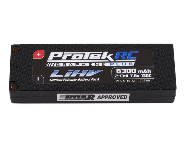 ProTek RC 2S 130C Low IR Si-Graphene + HV LCG LiPo Battery (7.6V/6300mAh) w/5mm Connectors (ROAR Approved) PTK-5115-22