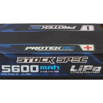ProTek RC 2S 150C Low IR Si-Graphene "Stock Spec" Shorty LiPo Battery (7.4V/5600mAh) (ROAR Approved) PTK-5126-25
