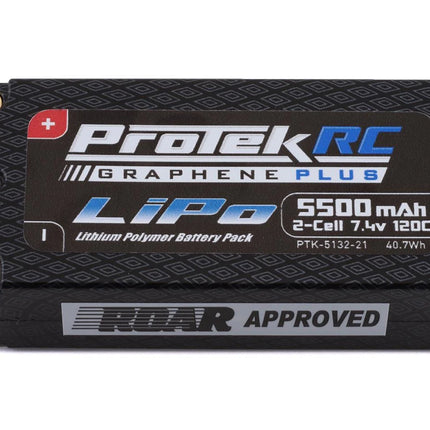 ProTek RC Drag Race 2S 120C Si-Graphene + Shorty LiPo Battery 7.4V/5500mAh PTK-5132-21
