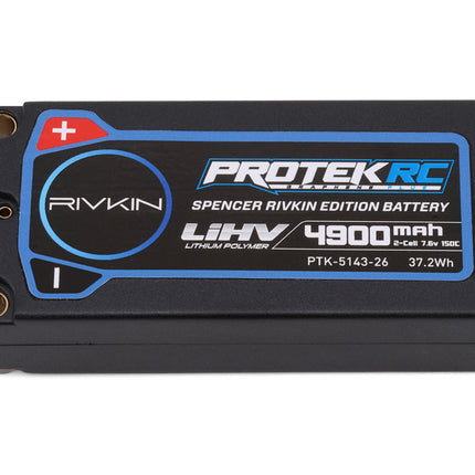 ProTek RC Spencer Rivkin 2S 150C Low IR SG3 HV ULCG Shorty LiPo Battery (7.6V/4900mAh) w/5mm Connectors (ROAR Approved) PTK-5143-26