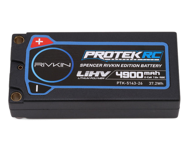 ProTek RC Spencer Rivkin 2S 150C Low IR SG3 HV ULCG Shorty LiPo Battery (7.6V/4900mAh) w/5mm Connectors (ROAR Approved) PTK-5143-26