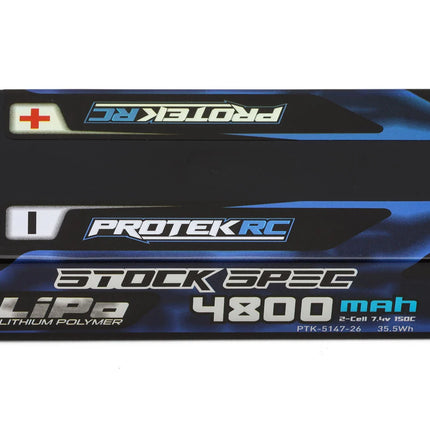 ProTek RC 2S 150C Low IR Si-G "Stock Spec" LCG Shorty LiPo Battery (7.4V/4800mAh) (ROAR Approved) PTK-5147-26