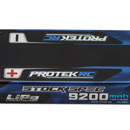 ProTek RC 1S 150C Low IR Si-Graphene "Stock Spec" Shorty LiPo Battery (3.7v/9200mah) (ROAR Pending)  PTK514826