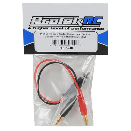 ProTek RC Glow Ignitor Charge Lead (Ignitor Connector to 4mm Bullet Connector) PTK5240