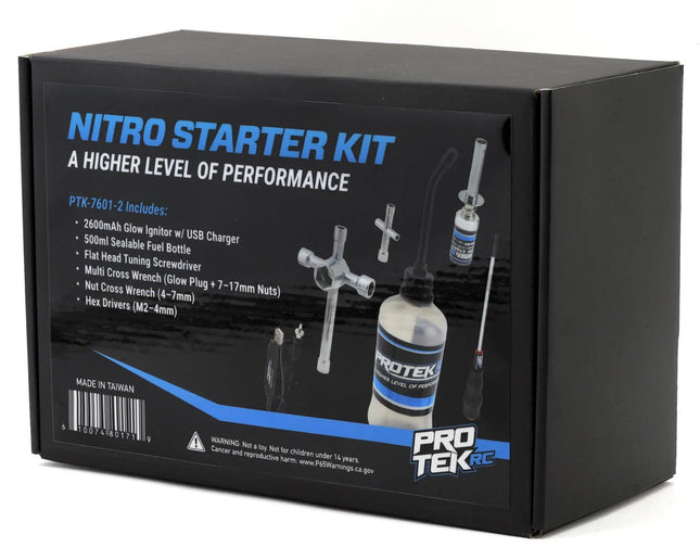 ProTek RC Nitro Starter Set w/Glow Ignitor, Fuel Bottle, Wrenches & Screwdrivers PTK-7601