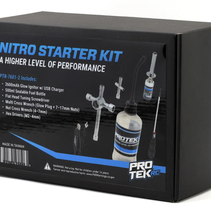 ProTek RC Nitro Starter Set w/Glow Ignitor, Fuel Bottle, Wrenches & Screwdriver PTK-7601-2