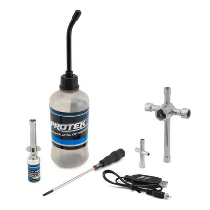 ProTek RC Nitro Starter Set w/Glow Ignitor, Fuel Bottle, Wrenches & Screwdriver PTK-7601-2