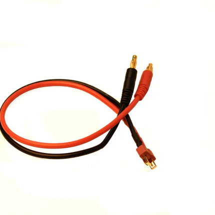 Racers Edge Charge Adapter: Male Deans (T-Plug) to Male 4mm Bullets-300mm Wire RCE1620