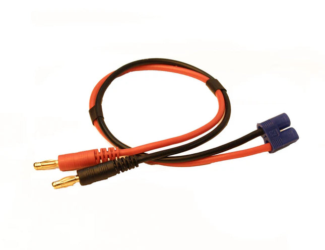Racers Edge Charge Adapter: EC3 Device to Male 4mm Bullets-300mm Wire RCE1622