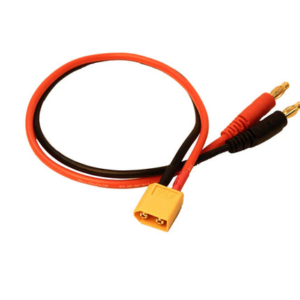 Racers Edge Charge Adapter: Male XT60 to Male 4mm Bullets-300mm Wire RCE1623