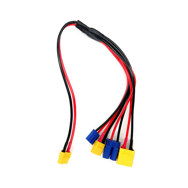 Racers Edge 4-Function Charge Adapter: Female XT60 to Male XT60, XT90, EC3, EC5 RCE1688