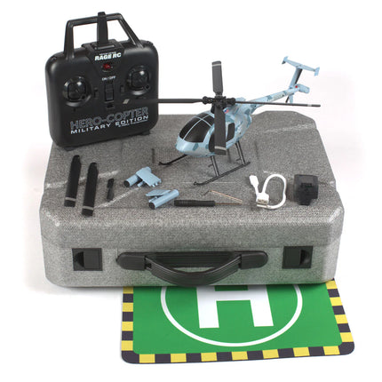 Rage RC Hero-Copter Military, 4-Blade RTF Heli (Various Colors)
