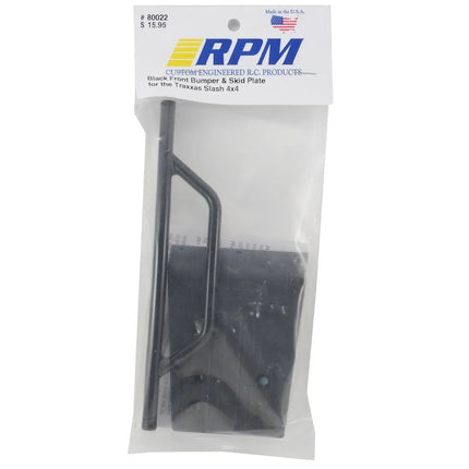 RPM 80022 Front Bumper & Skid Plate for Traxxas Slash 4x4 (Black) RPM80022