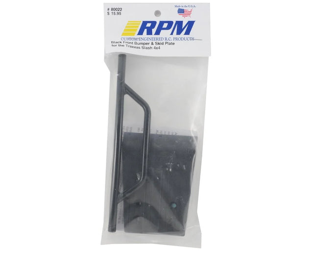 RPM 80022 Front Bumper & Skid Plate for Traxxas Slash 4x4 (Black) RPM80022