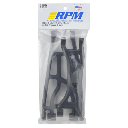 RPM 82352 Traxxas X-Maxx Upper & Lower A-Arms (Black) (2) RPM82352