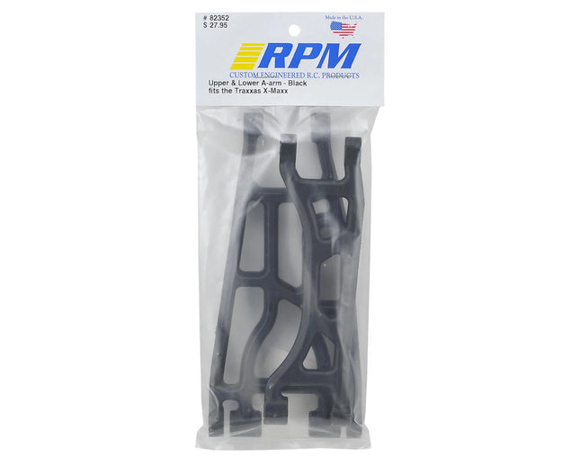RPM 82352 Traxxas X-Maxx Upper & Lower A-Arms (Black) (2) RPM82352