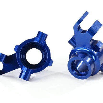 Traxxas 8937X Maxx Aluminum Steering Blocks Blue TRA8937X