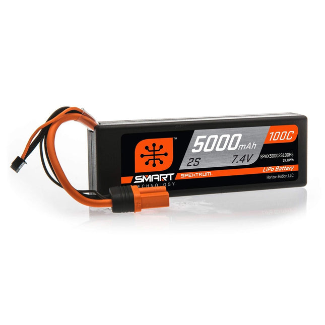 Spektrum RC 2S Smart LiPo 100C Battery Pack 7.4V/5000mAh w/IC5 SPMX50002S100H5 