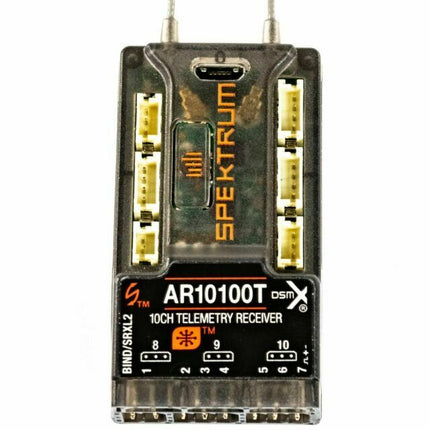 Spektrum RC AR10100T 10-Channel DSMX Telemetry Receiver SPMAR10100T Brand New!!