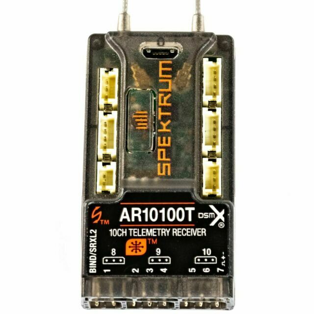 Spektrum RC AR10100T 10-Channel DSMX Telemetry Receiver SPMAR10100T Brand New!!