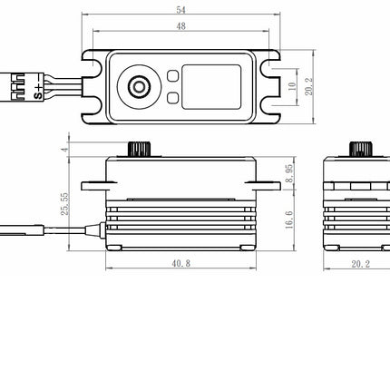 Savox Monster Low Profile Steel Gear Servo SB2262SG