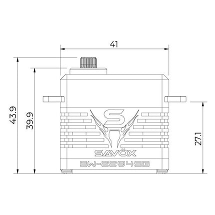Savox SW-2294SG Direct Power Digital Brushless Steel Gear Servo (High Voltage) SAVSW2294SG